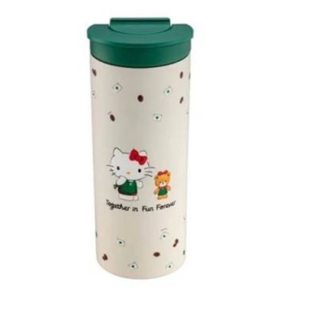Hello Kitty Cream and Green Tumbler